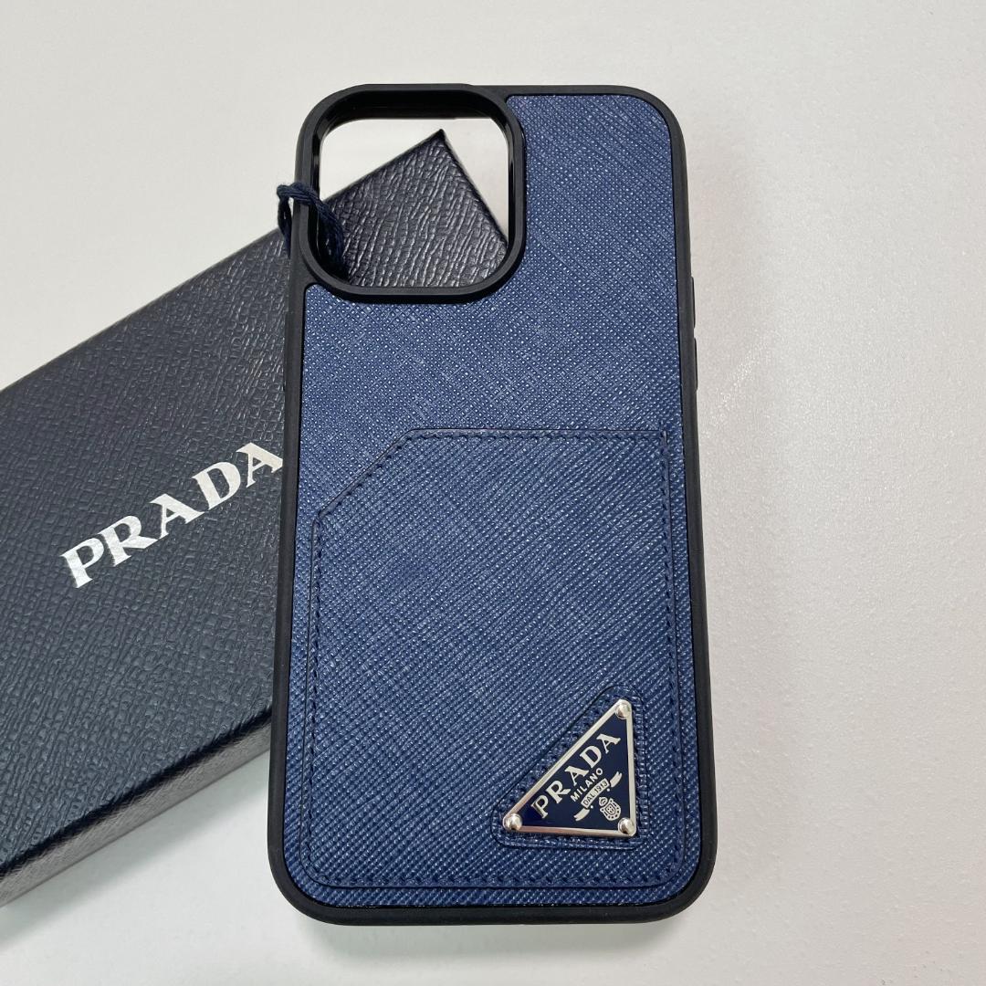 PRADA プラダ iPhone14 Pro Max ケース スマホケース 紺