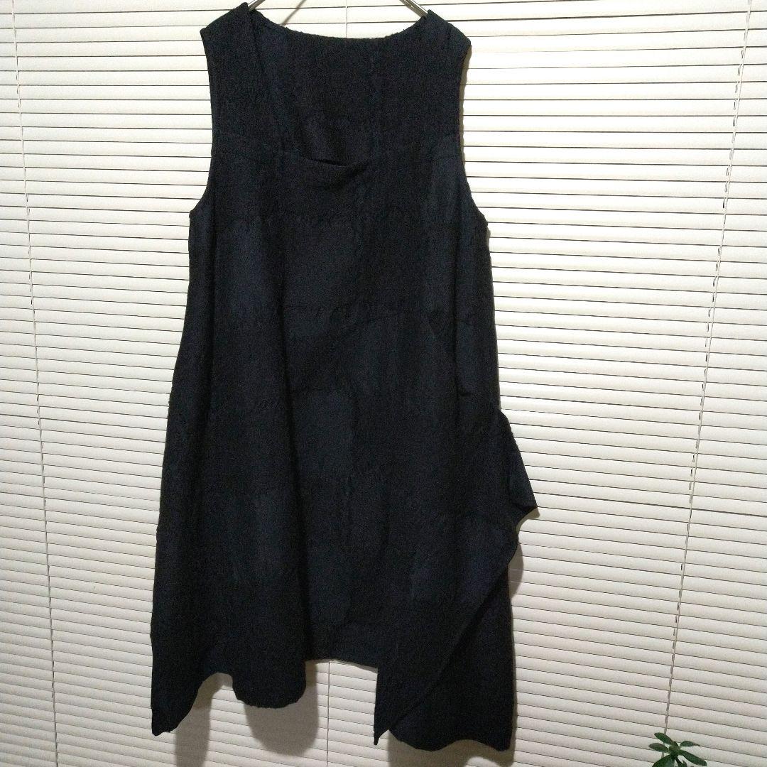 美品　慈雨　ワンピース　ウール　黒　L　センソユニコ