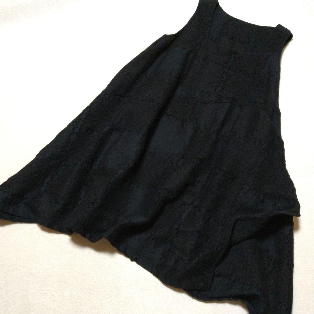美品　慈雨　ワンピース　ウール　黒　L　センソユニコ
