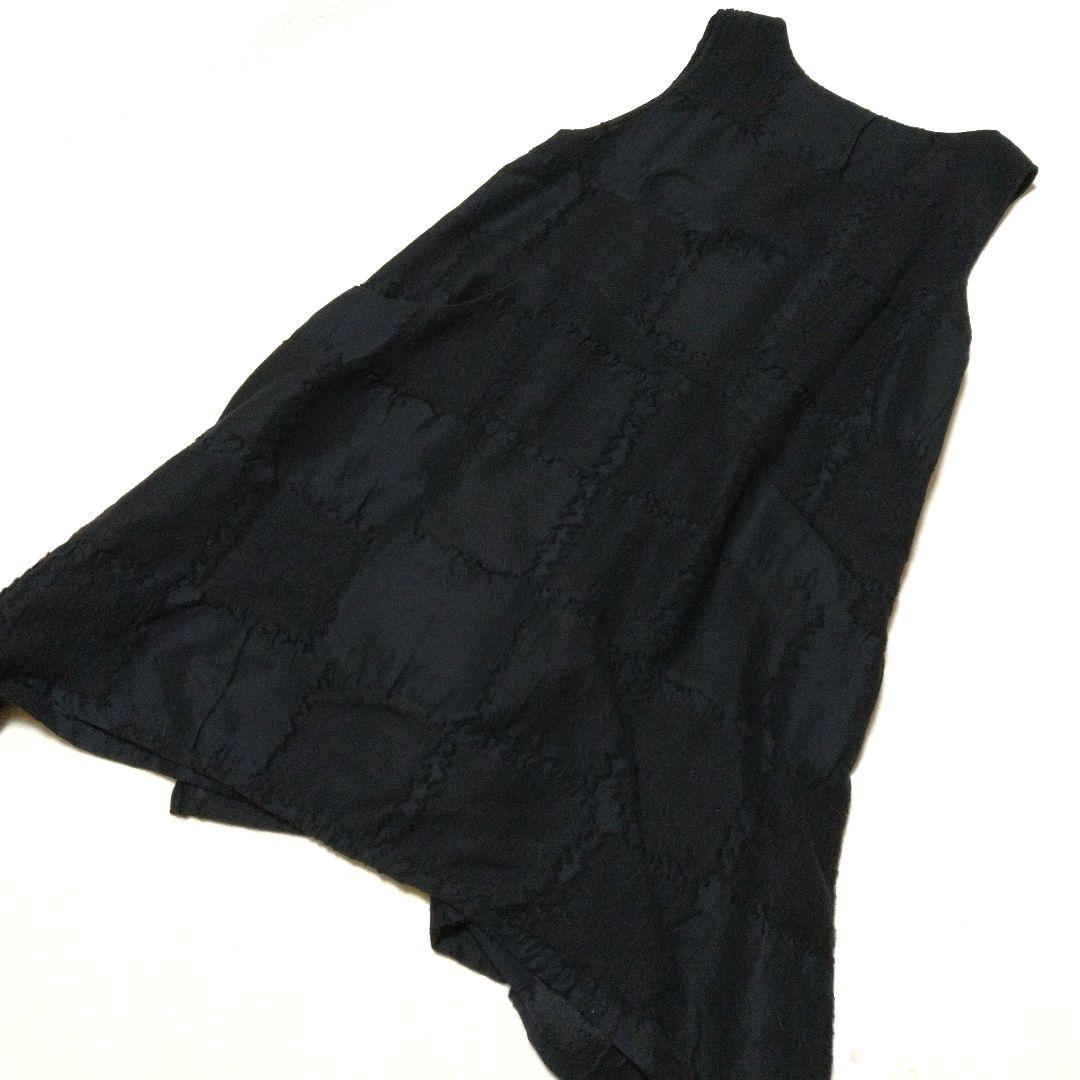 美品　慈雨　ワンピース　ウール　黒　L　センソユニコ