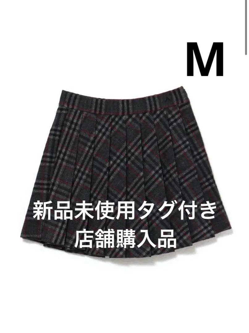 スカート andmary Monica check pleats mini skirt M