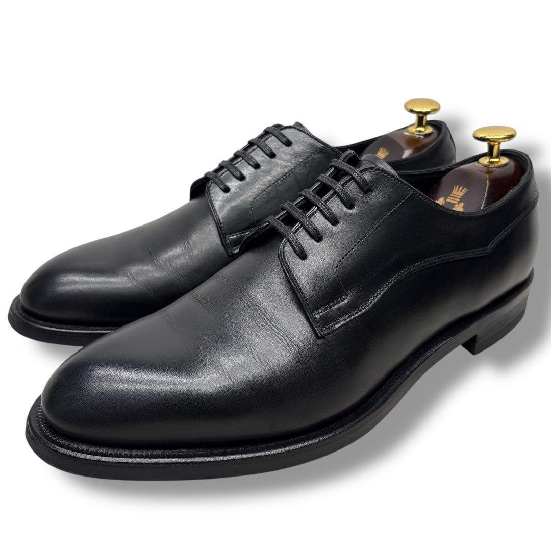 極美品■シェットランドフォックス【24.0】プレーントゥ 本革 革靴 ブラック