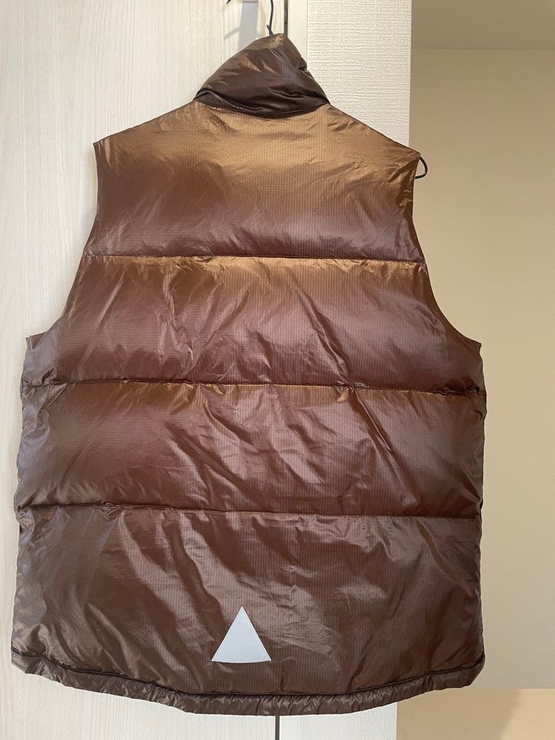 ネクサスセブン　nexusⅶ リバーシブルダウンベスト ベージュ/ブラウン