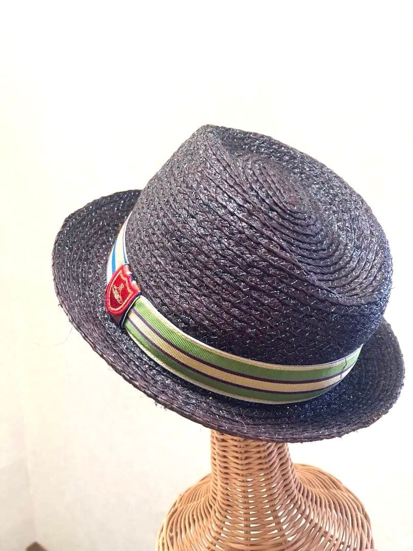 ヴィヴィアンウエストウッドストローハット カラフルバンド付きS Ｍ