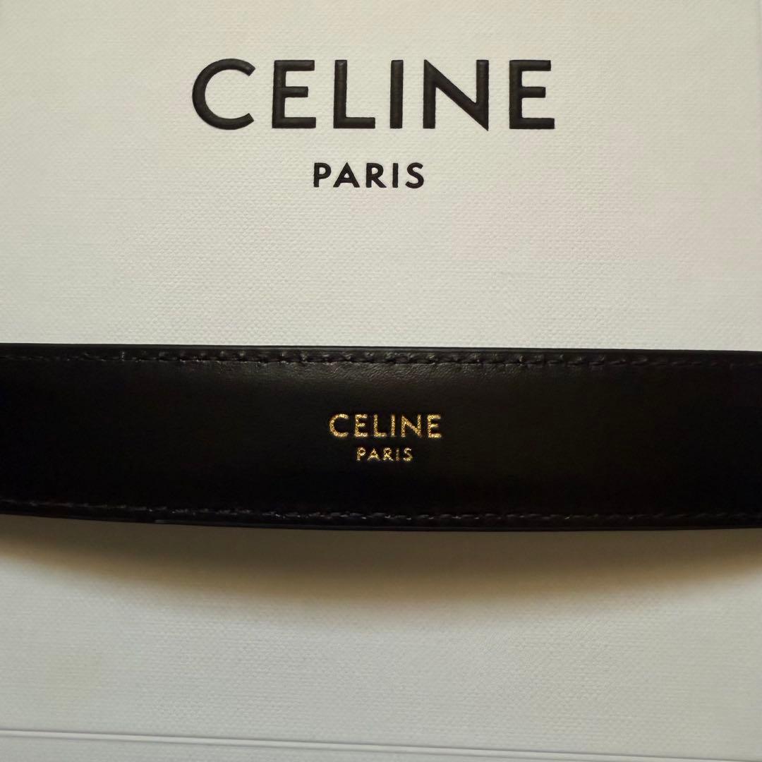 CELINE トリオンフベルト 70　スムースカーフスキン25mm