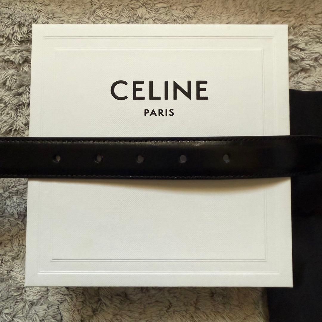 CELINE トリオンフベルト 70　スムースカーフスキン25mm