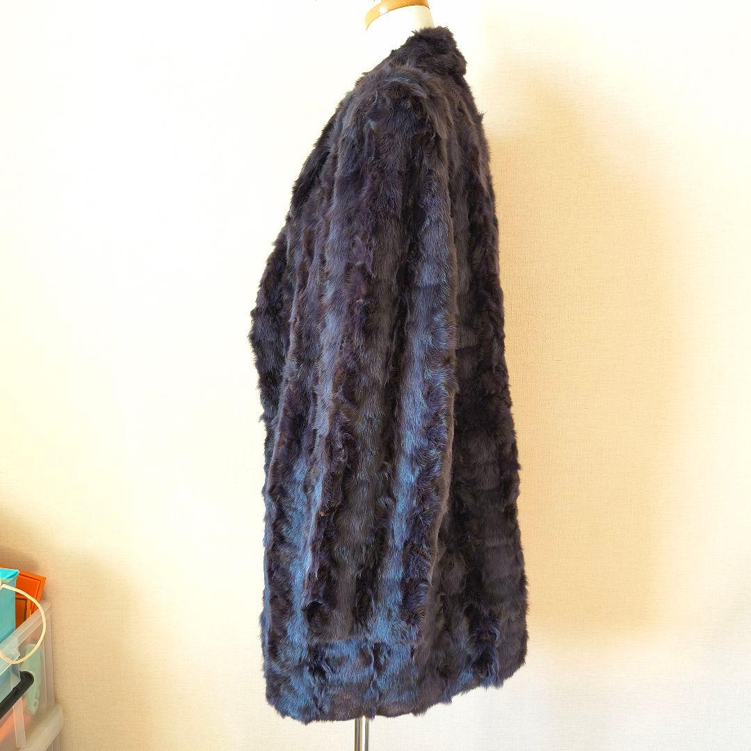 ケンゾー ロリス オーバーサイズ ファーコート パープル