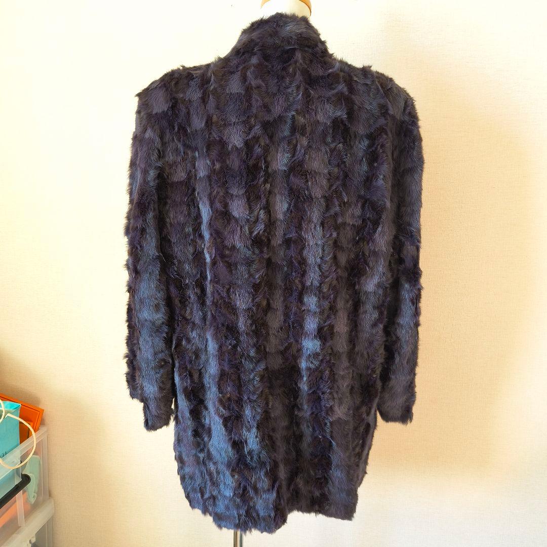 ケンゾー ロリス オーバーサイズ ファーコート パープル