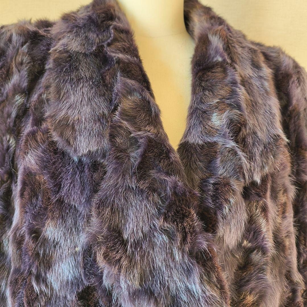 ケンゾー ロリス オーバーサイズ ファーコート パープル