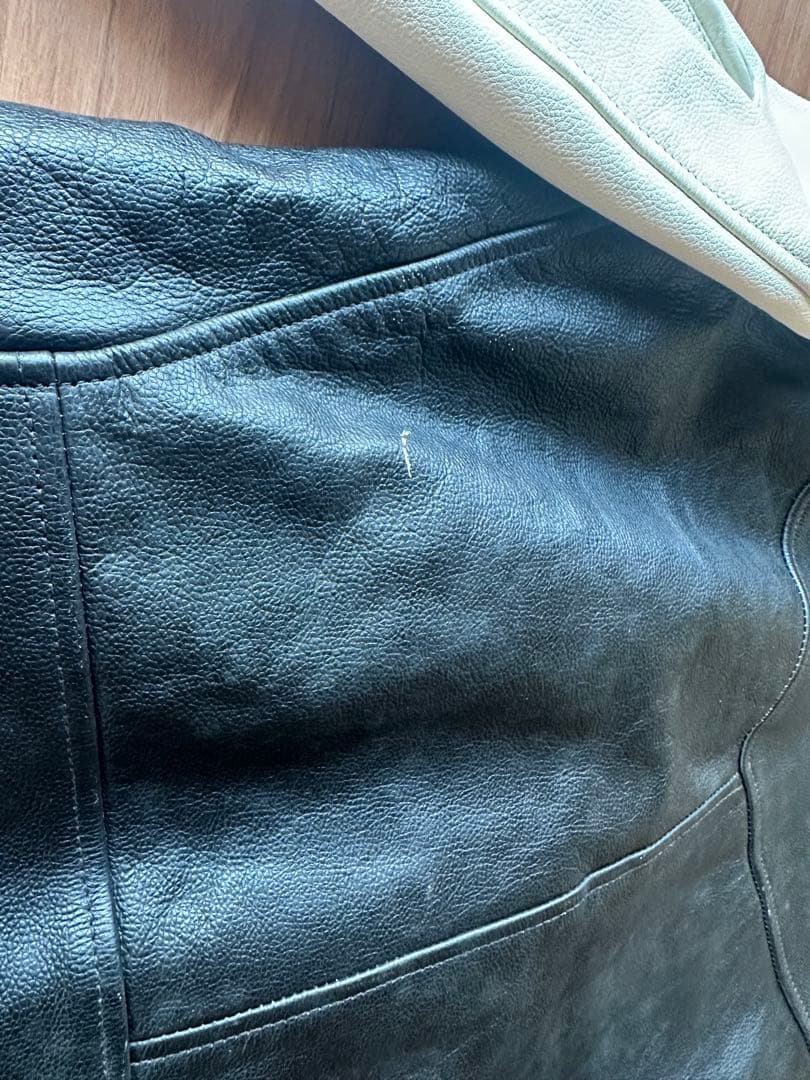 希少 シングルライダースジャケット ブラック×ホワイト chaos 予約済