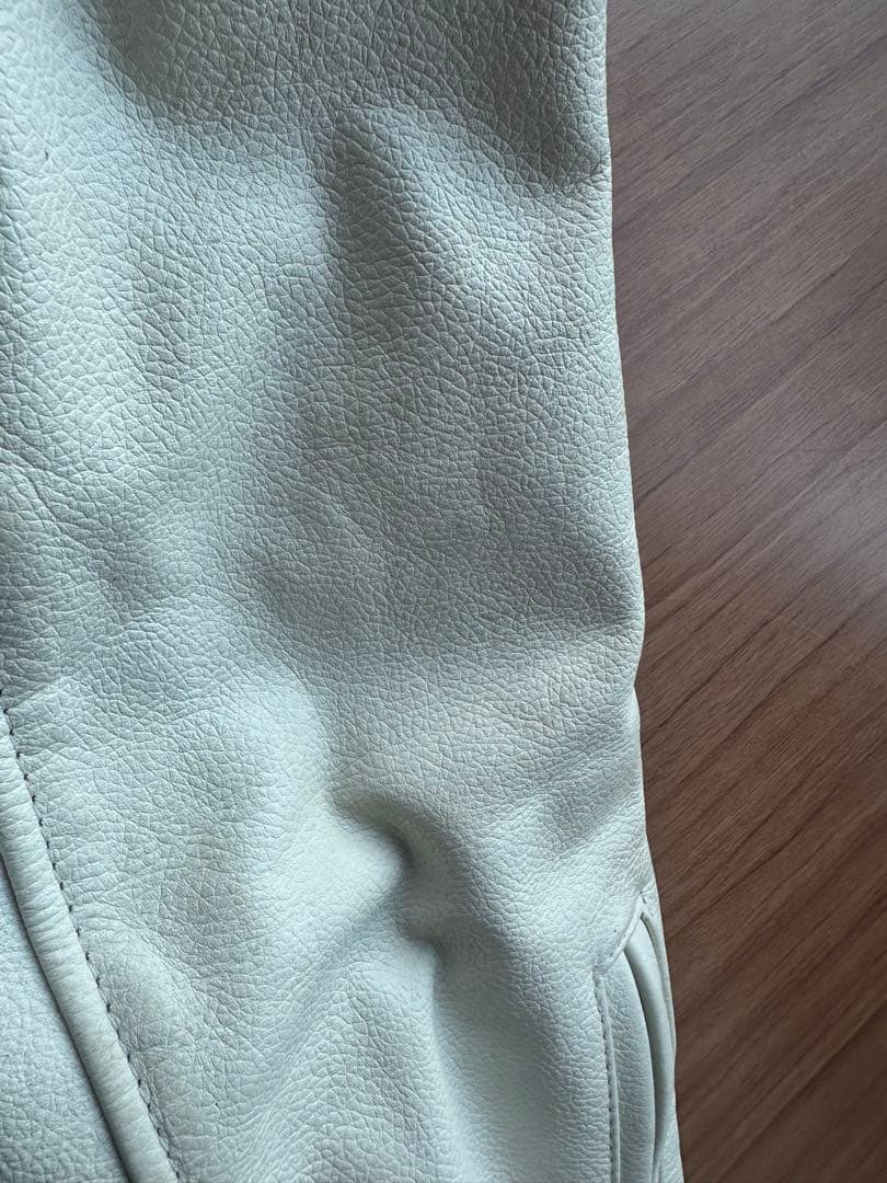 希少 シングルライダースジャケット ブラック×ホワイト chaos 予約済