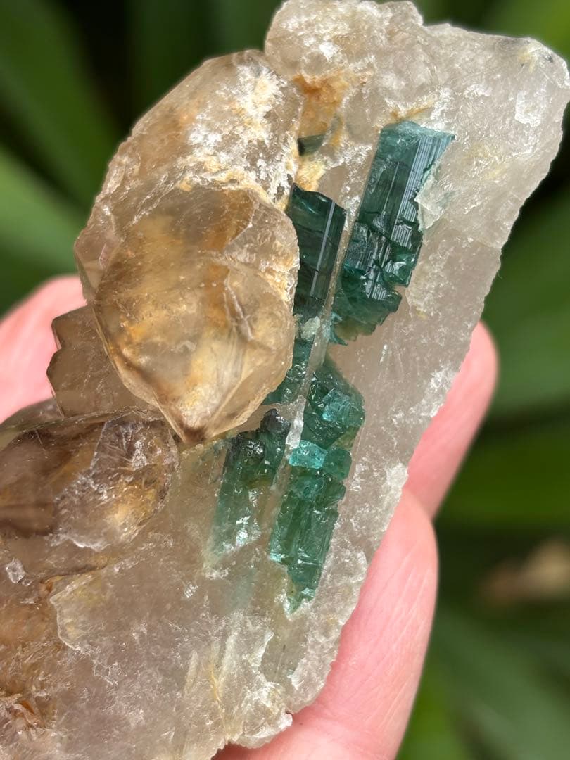 希少　ミナスジェライス州産　シトリン　ジャカレー　トルマリン共生　237g