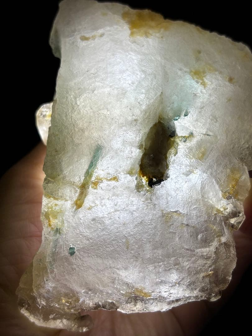 希少　ミナスジェライス州産　シトリン　ジャカレー　トルマリン共生　237g