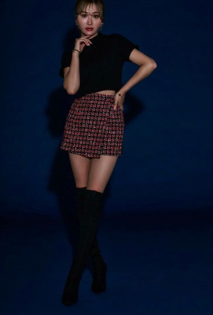 シェリエ　sheller Lady Tweed Wrap Culottes 新品