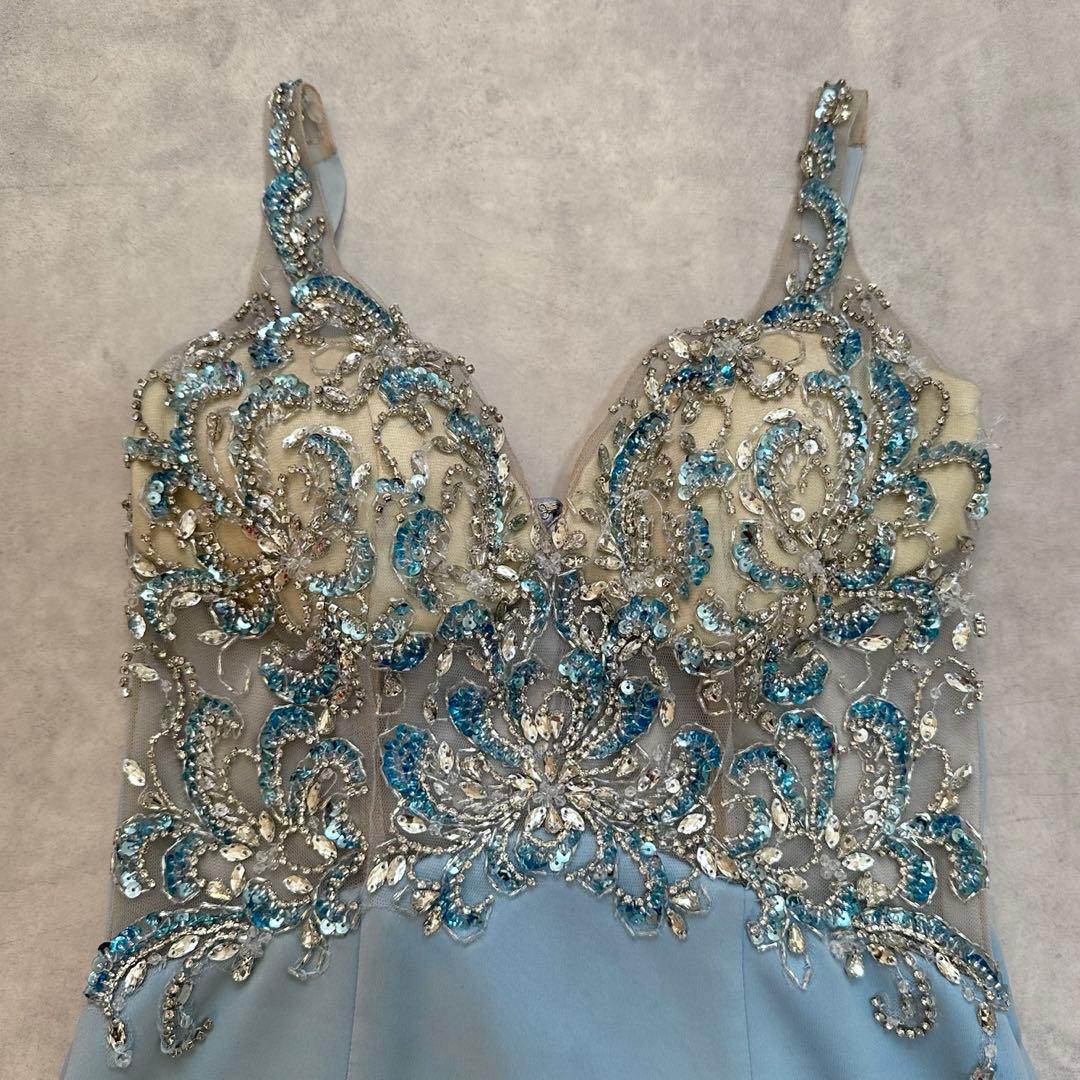 Sugar IRMA キャバドレス 水色 ビジュー タイトドレス