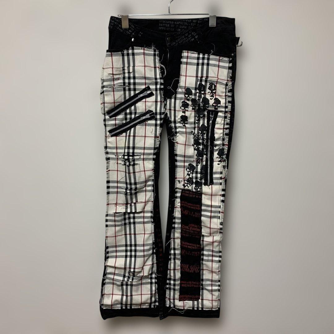 エイチナオト フォーエバーアナーキー V系 パンク ロック ドクロ 骸骨 ズボン