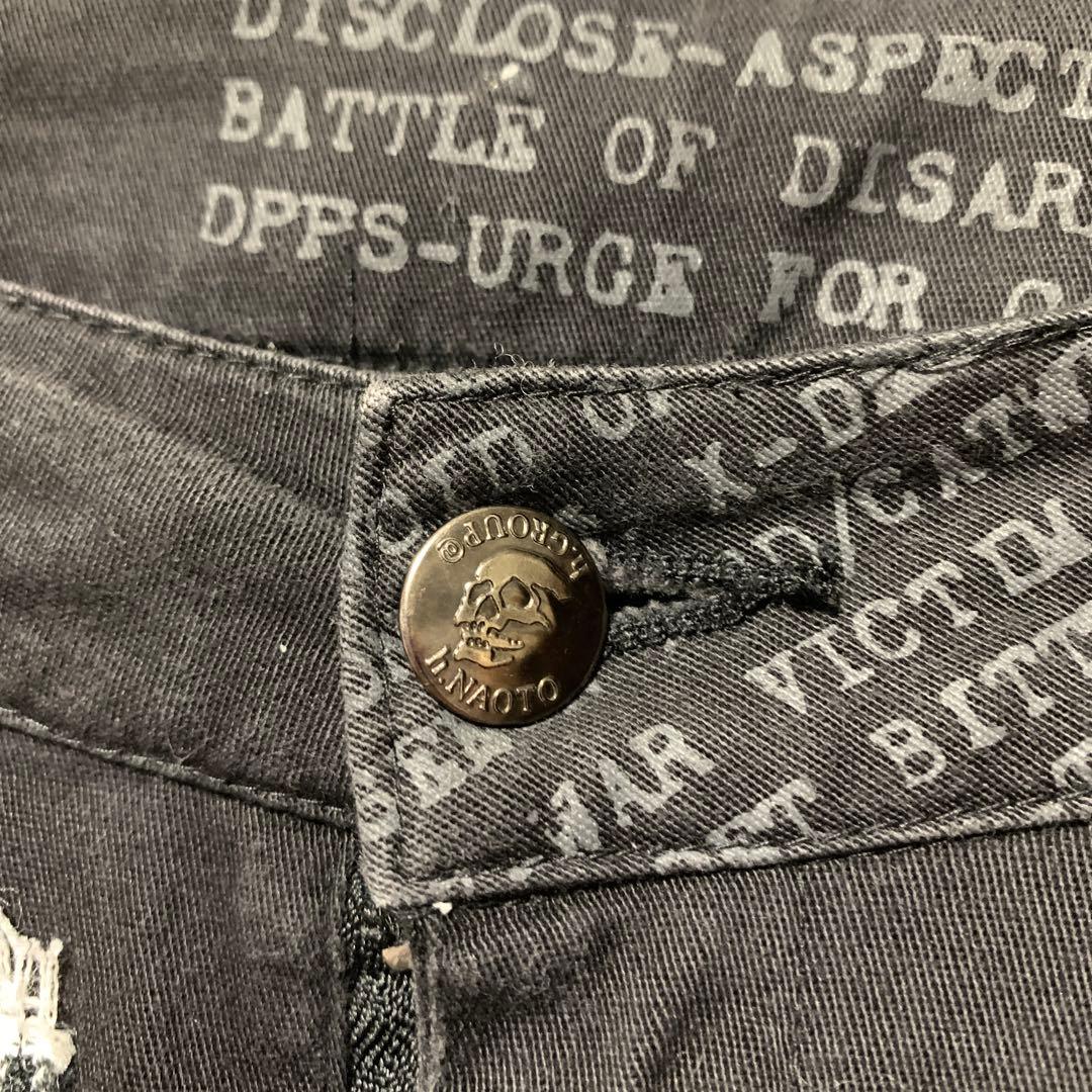 エイチナオト フォーエバーアナーキー V系 パンク ロック ドクロ 骸骨 ズボン