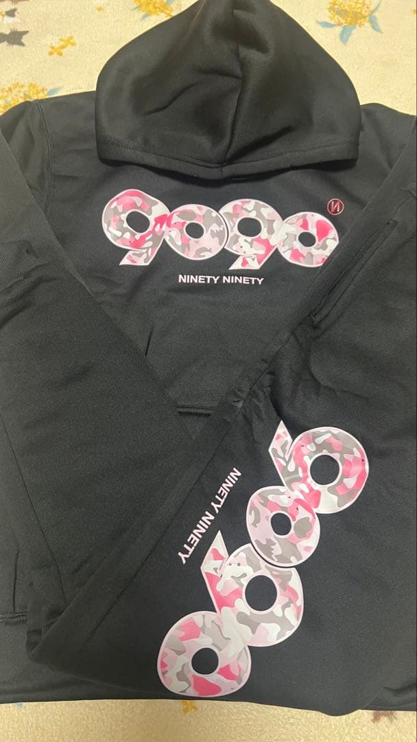 NINETY NINETY パーカーとパンツセット 黒