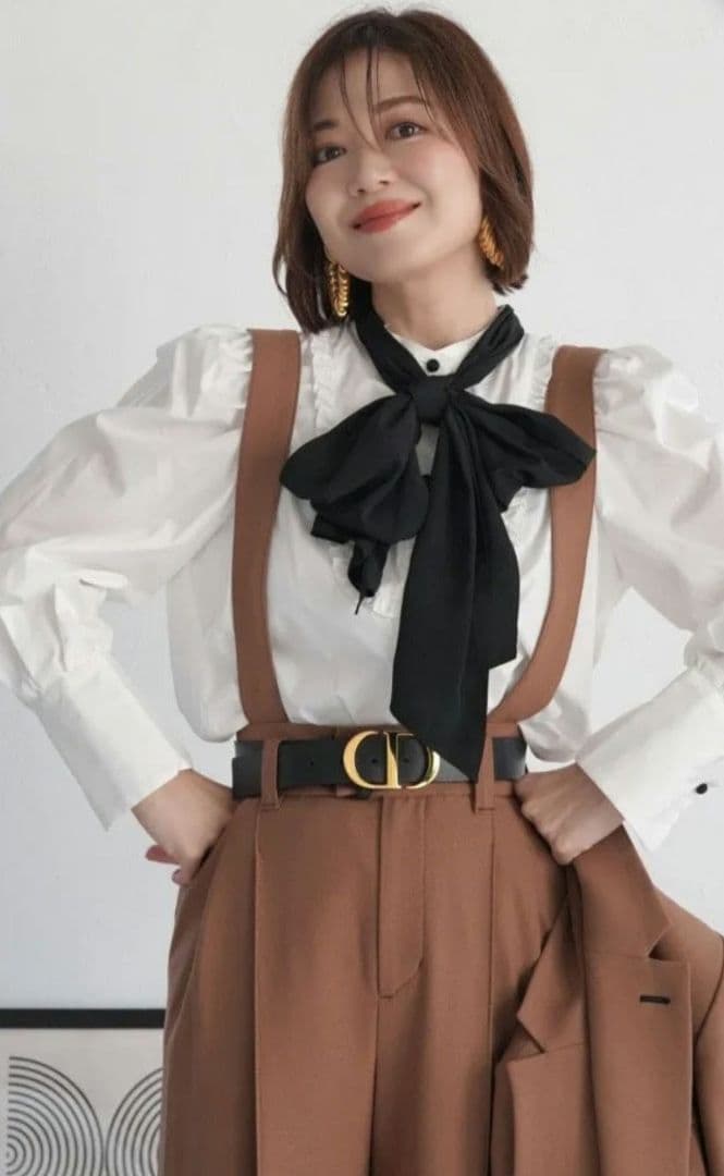 iDea Luce リボン付きブラウス フリーサイズ ホワイト