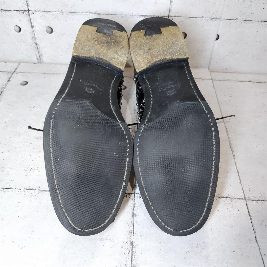 チャーチ BURWOOD スタッズ 37 黒 ウィングチップ バーウッド