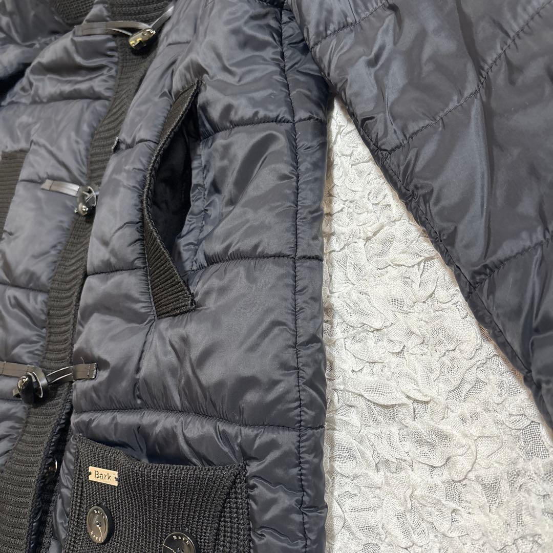美品　バーク　サーモア 中綿ジャケット ニット切替　フード　洗える　イタリア製
