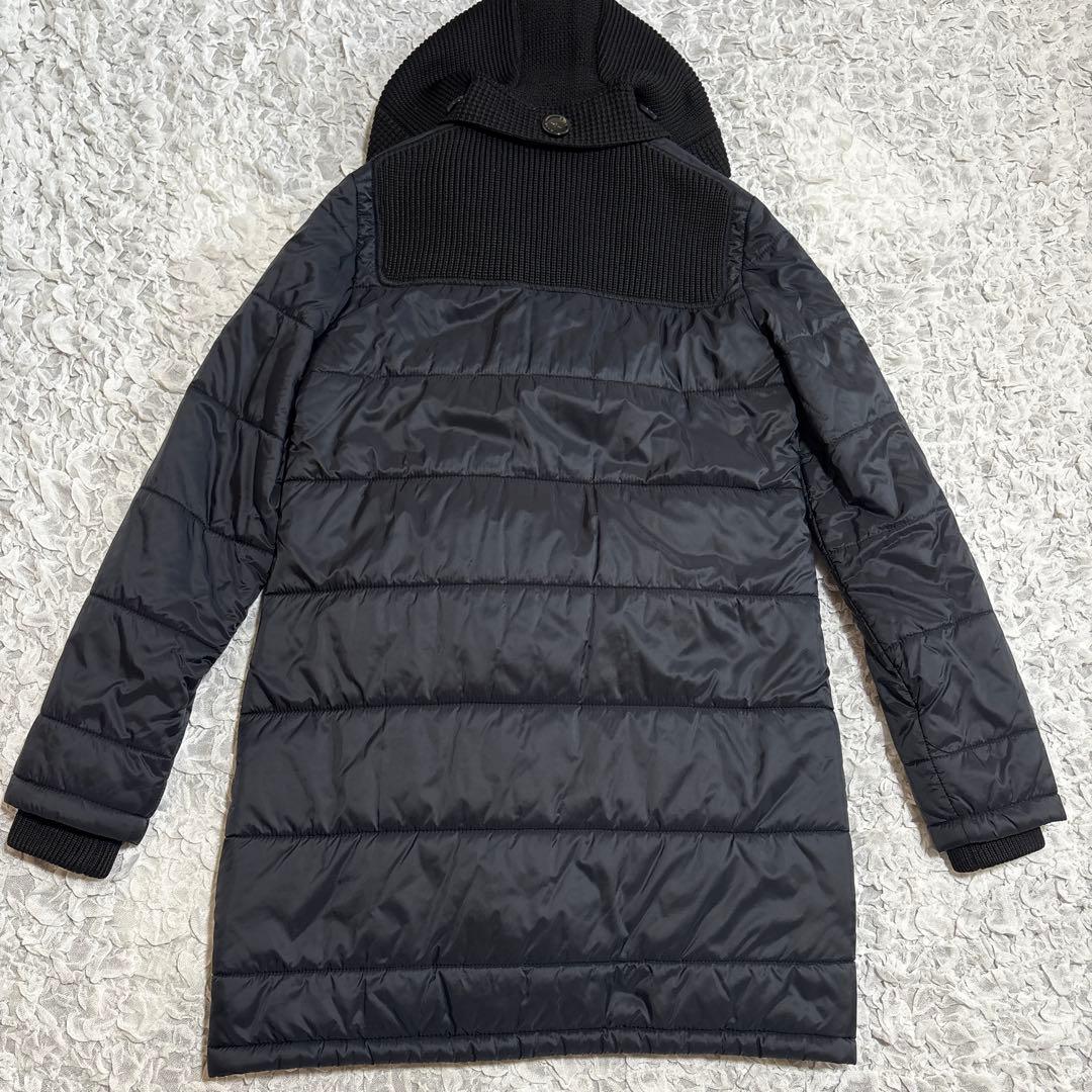 美品　バーク　サーモア 中綿ジャケット ニット切替　フード　洗える　イタリア製