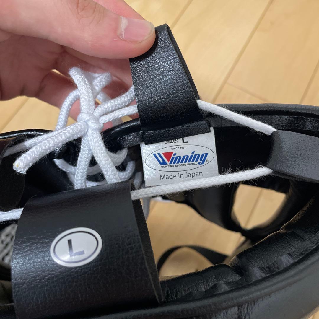 Winning ボクシング ヘッドギア 黒 L