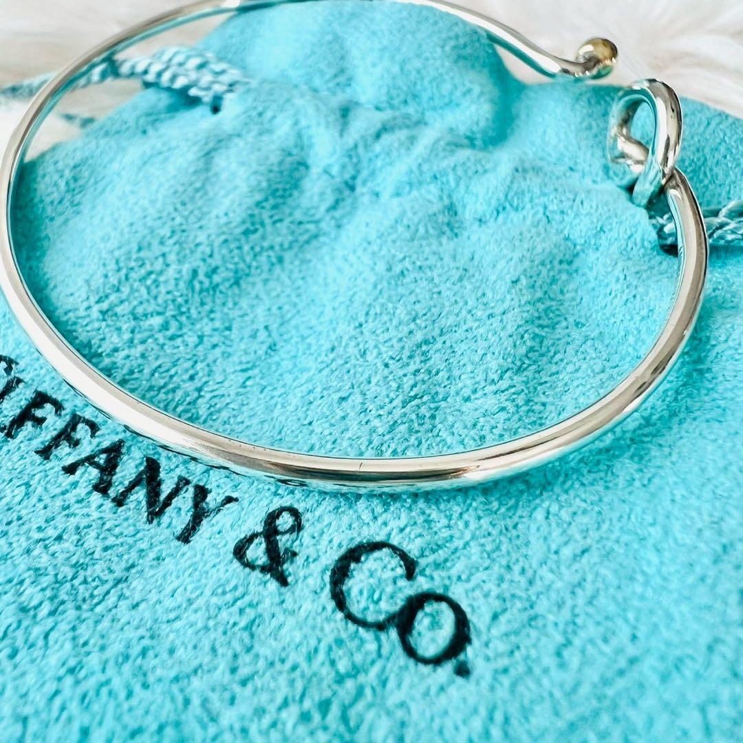 美品✨TIFFANY　ティファニー　バングル　ラブノット　フック＆アイ　コンビ