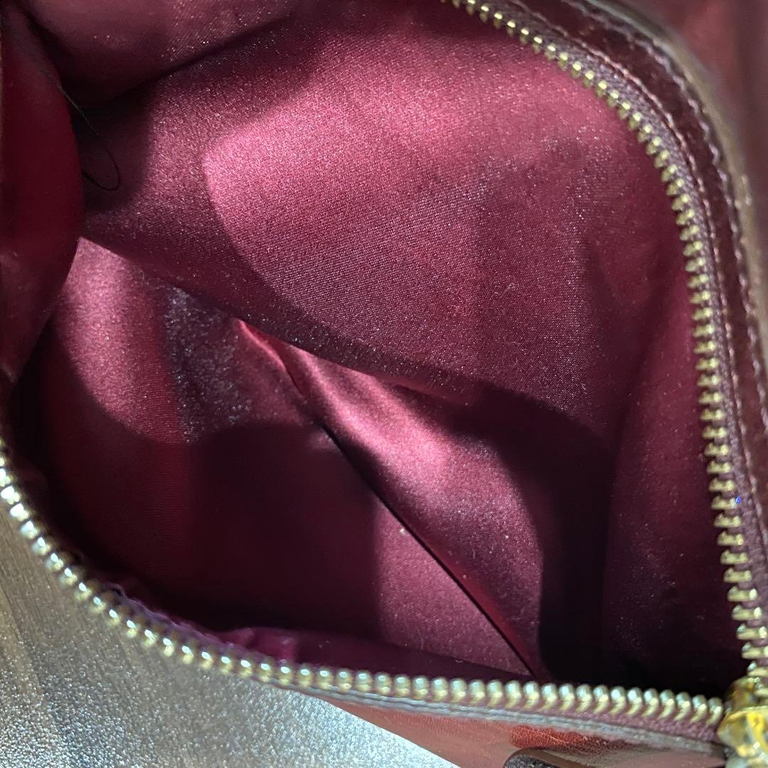 【ETRO】エトロ バーガンディ レザー ハンドバッグ