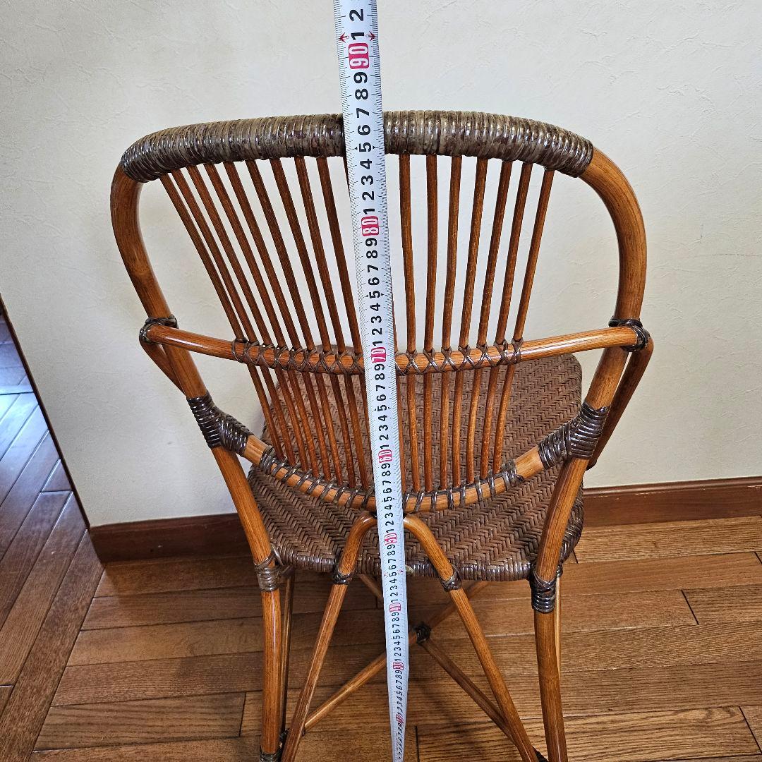 Kazama カザマ ラタンチェア ダイニングチェア 籐椅子 イス 希少