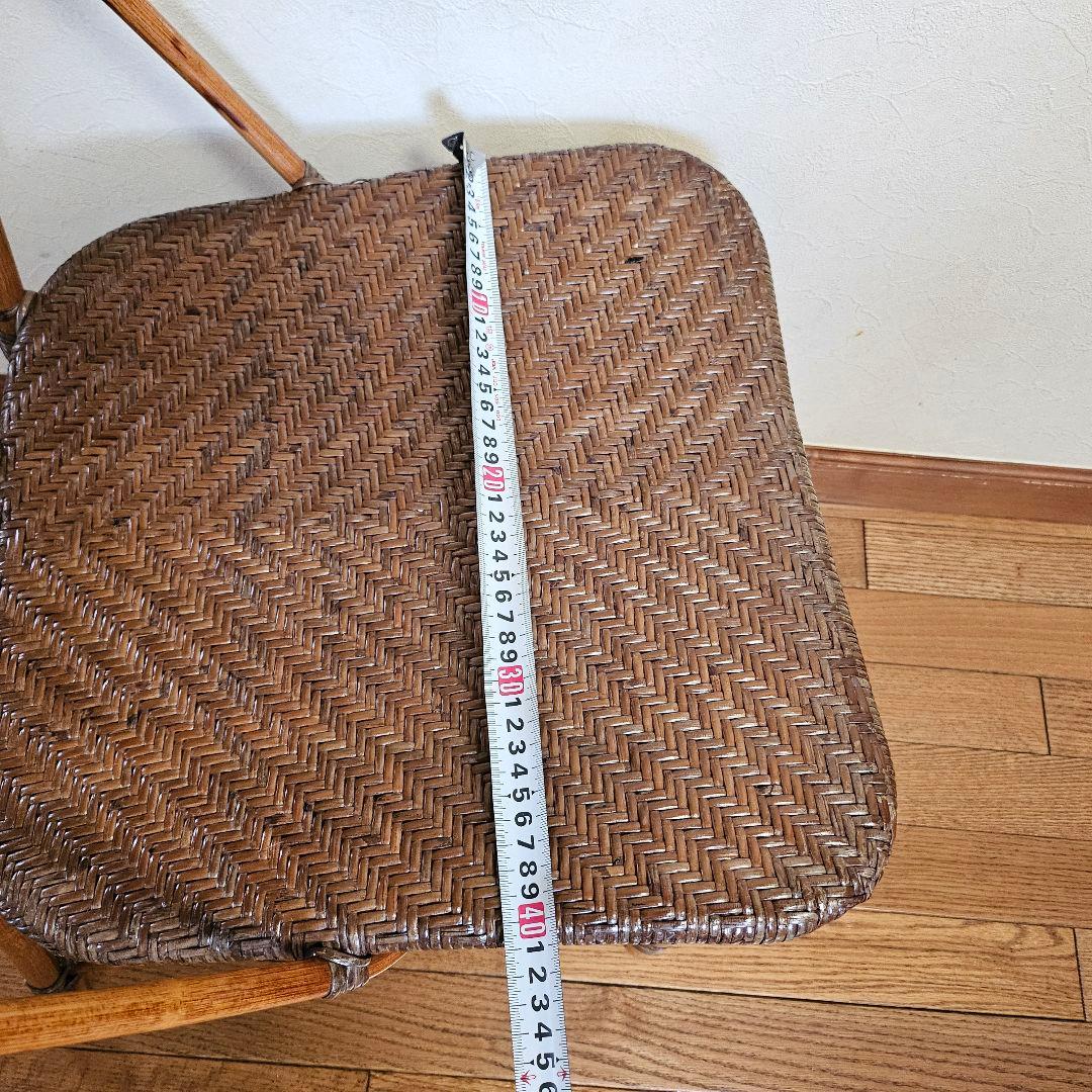 Kazama カザマ ラタンチェア ダイニングチェア 籐椅子 イス 希少