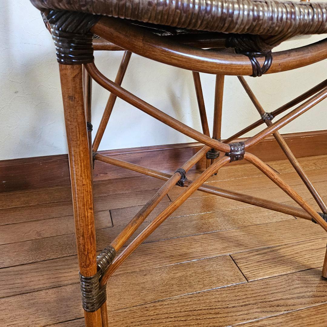 Kazama カザマ ラタンチェア ダイニングチェア 籐椅子 イス 希少
