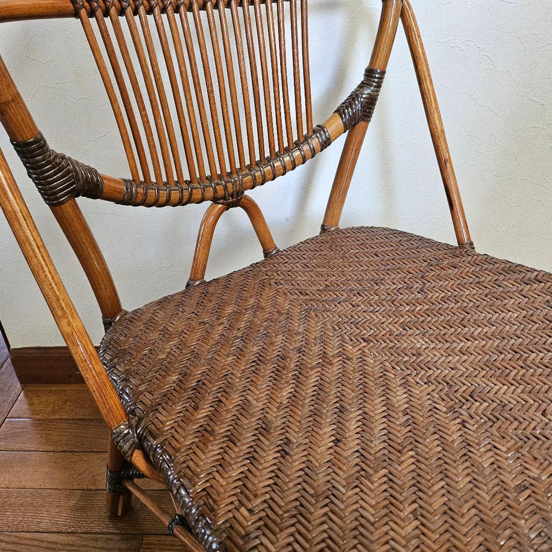 Kazama カザマ ラタンチェア ダイニングチェア 籐椅子 イス 希少