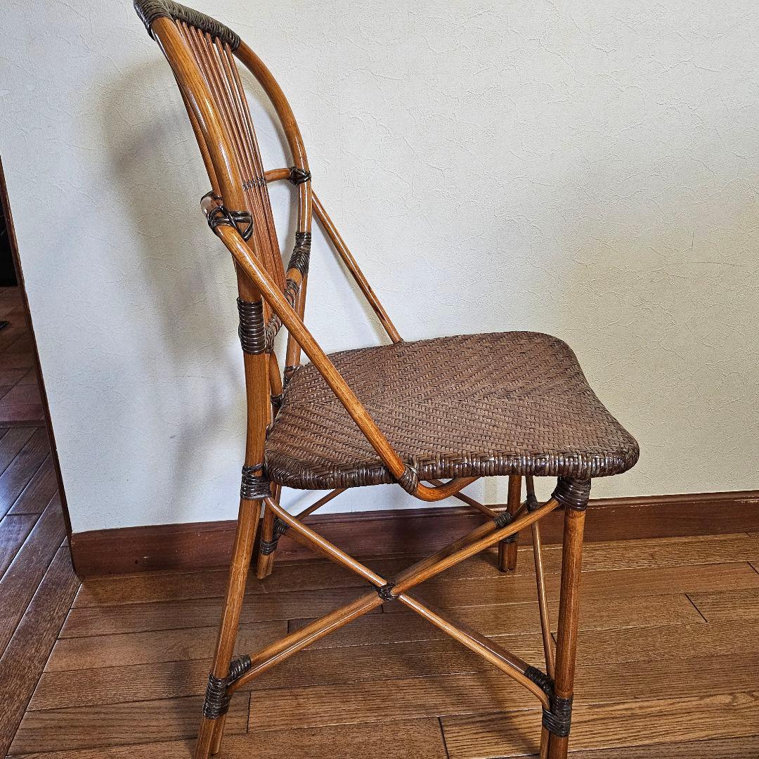 Kazama カザマ ラタンチェア ダイニングチェア 籐椅子 イス 希少