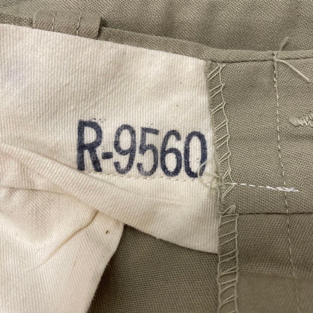 60s チノパン ワークパンツ カーキベージュ W32 ワイド ヴィンテージ