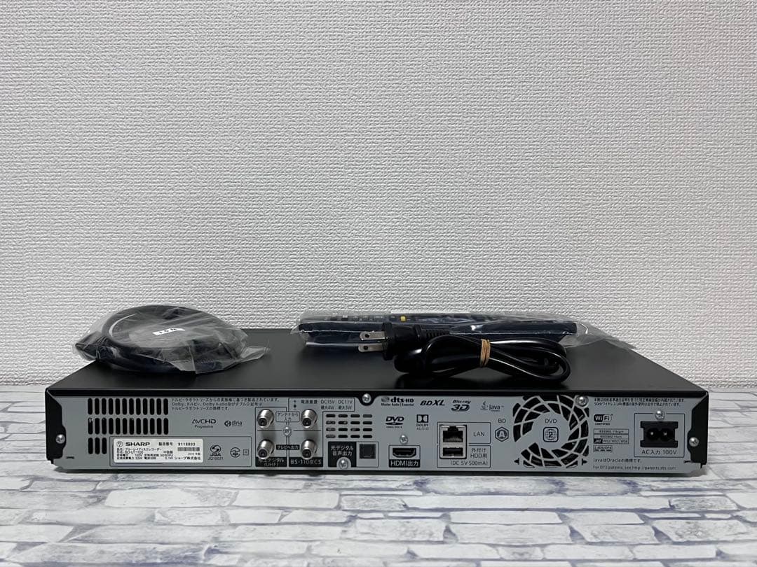 ULTRA HD 3番組録画　シャープ　ブルーレイレコーダー　BD-UT1100