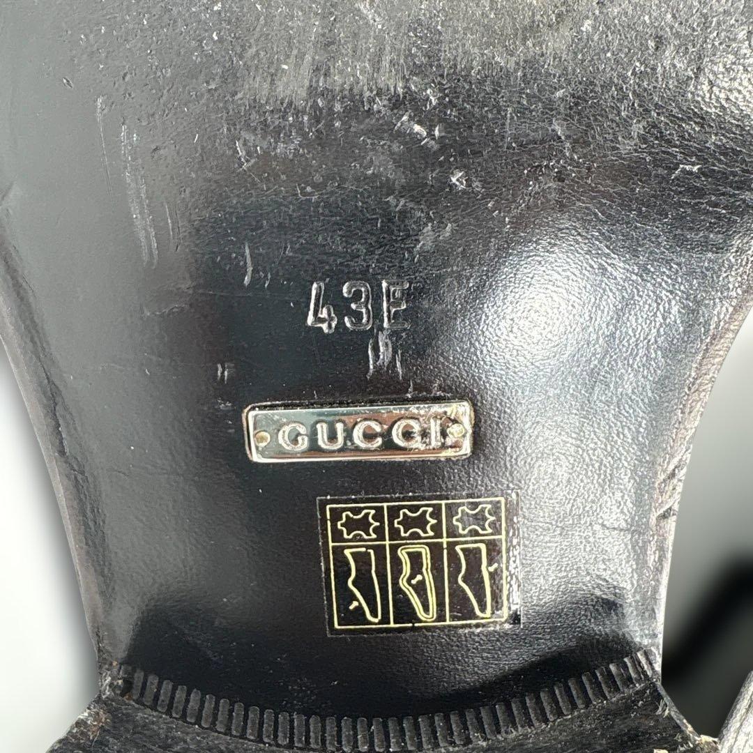 極美品✨GUCCI グッチ リボン ローファー ドレスシューズ 黒 43E
