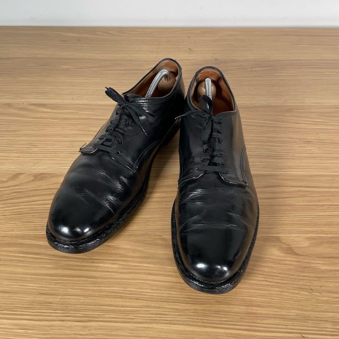 オールデン　407 コードバン プレーントゥ レザーシューズ ブラック　8.5