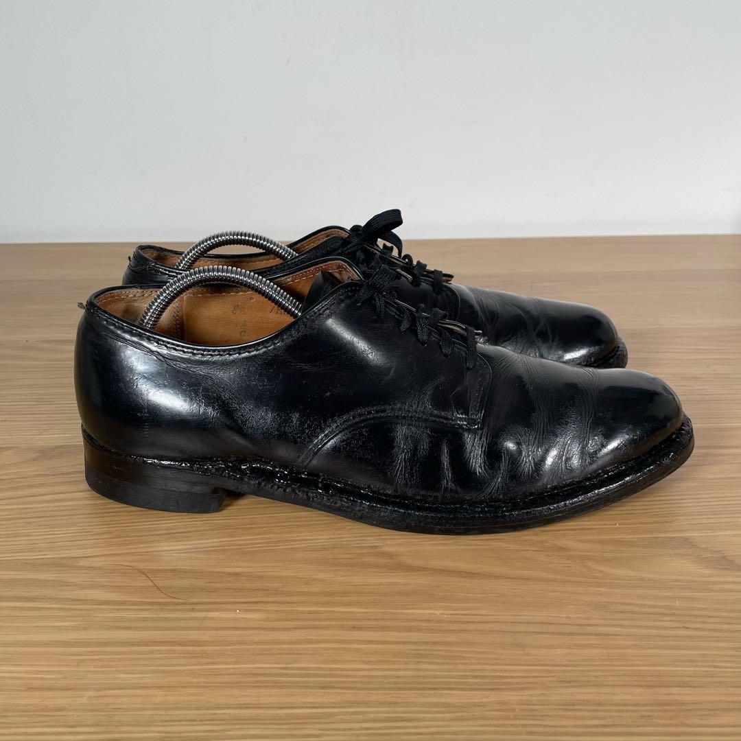 オールデン　407 コードバン プレーントゥ レザーシューズ ブラック　8.5