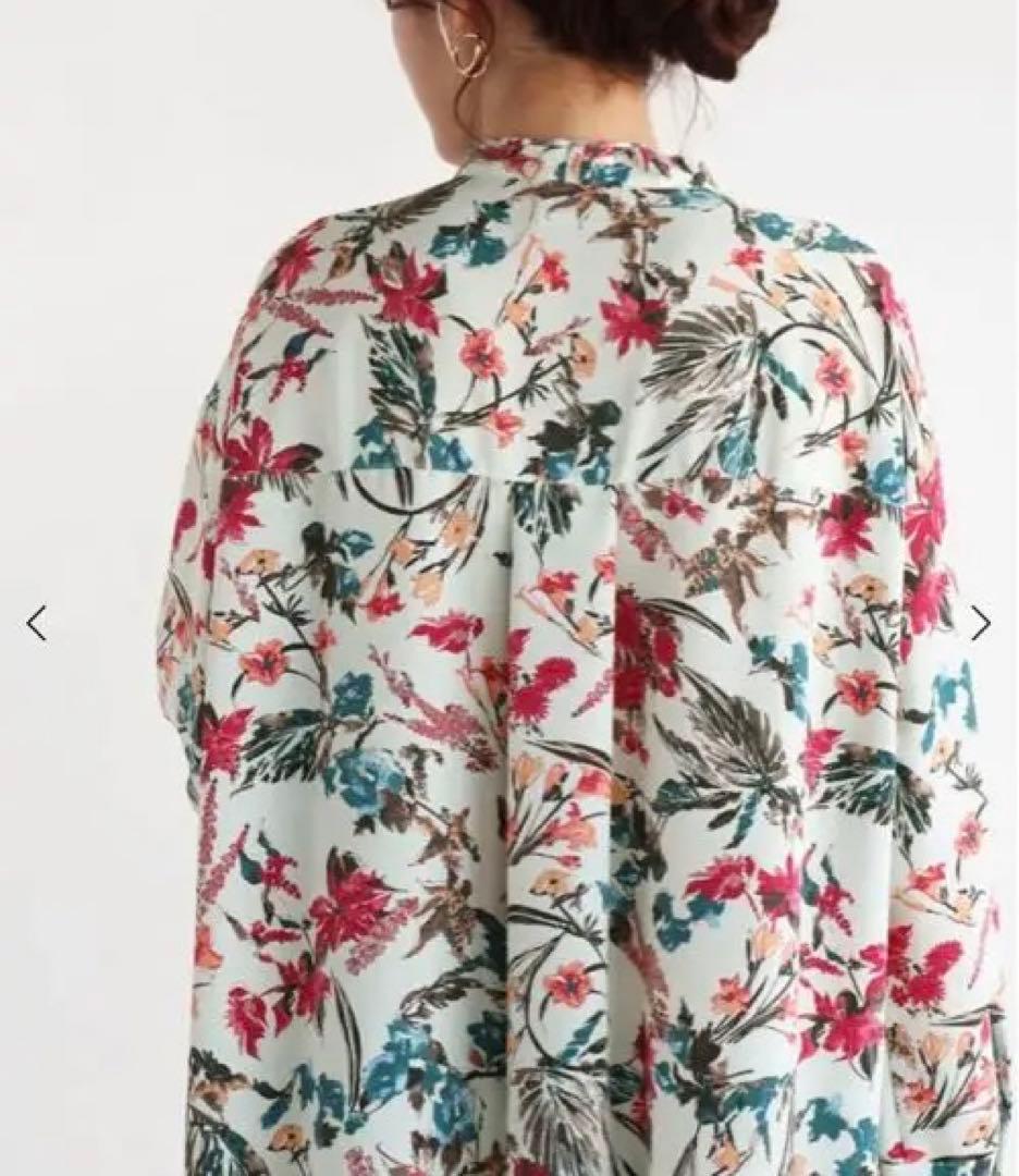 新品未使用　今期　激安　ヤマダヤ　Ample ボタニカルプリントシャツワンピース