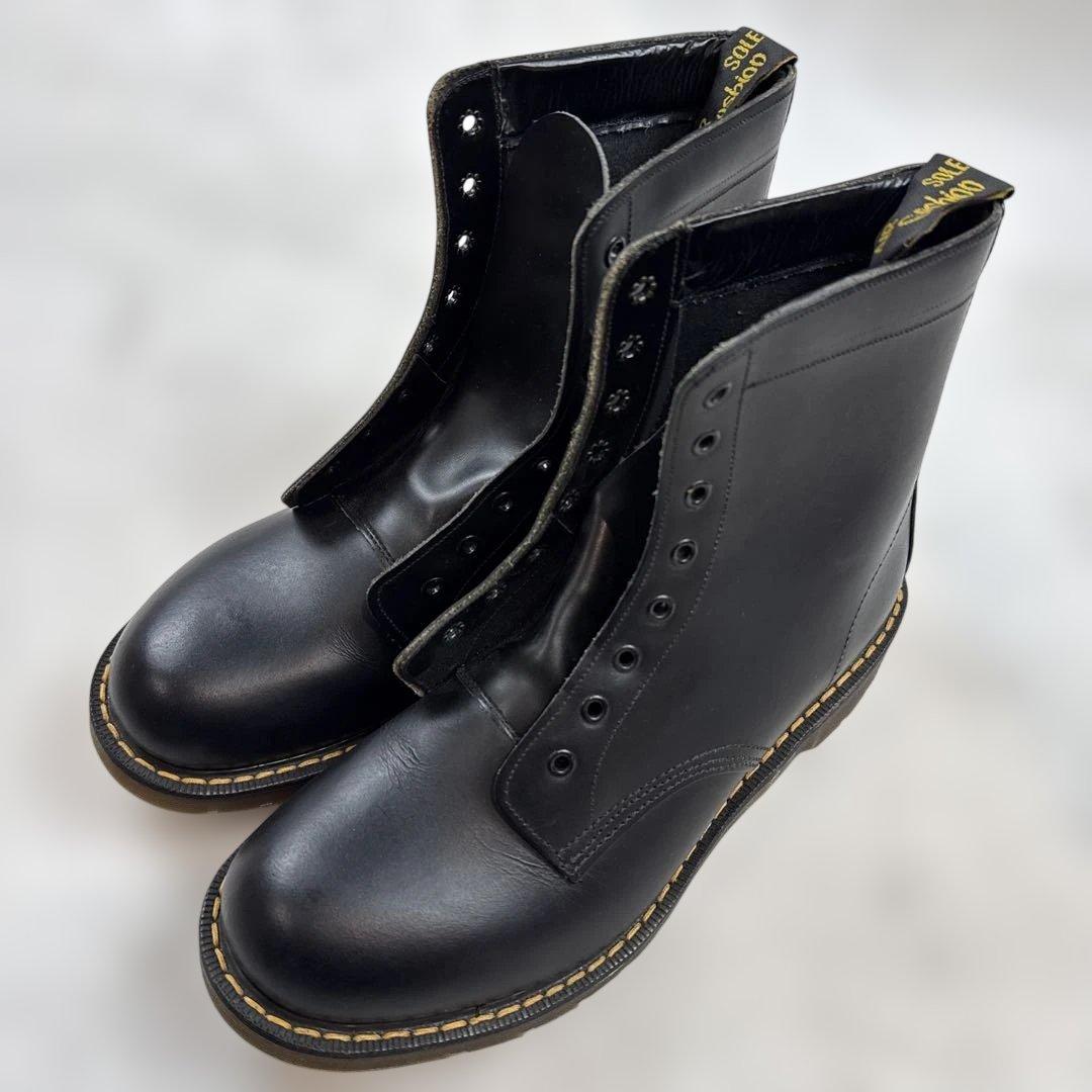 ドクターマーチン　レザーブーツ　ブラック　イングランド製　サイズ7 美品　紐なし