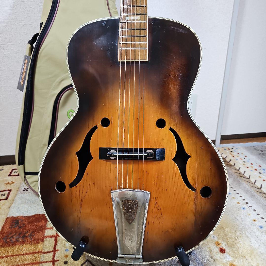 木曽鈴木バイオリンNo.6ピックギター1962年製GAETSCHキグバック付き。