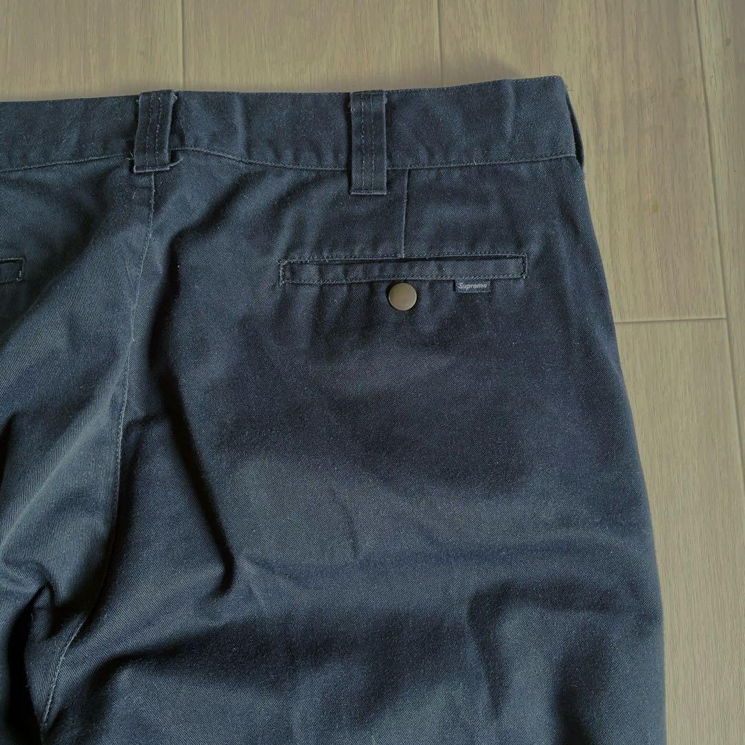 Supreme 黒 チノパン　w36