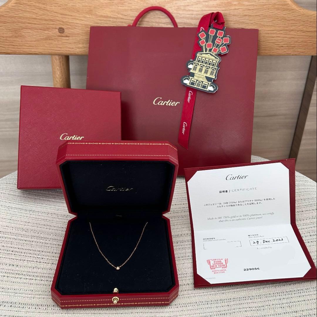 カルティエ　ダムール　ネックレス　xs ピンクゴールド