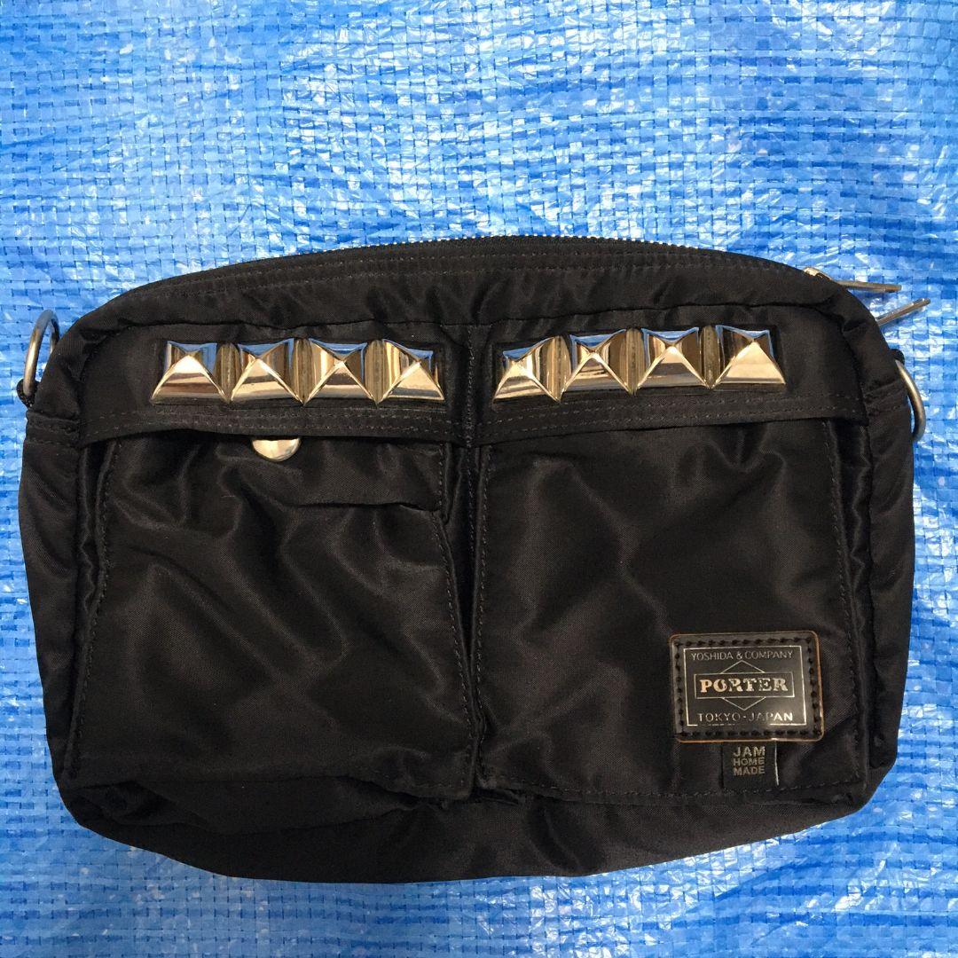 ポーター　ジャムホームメイド ショルダーバッグ スタッズ ナイロン 黒