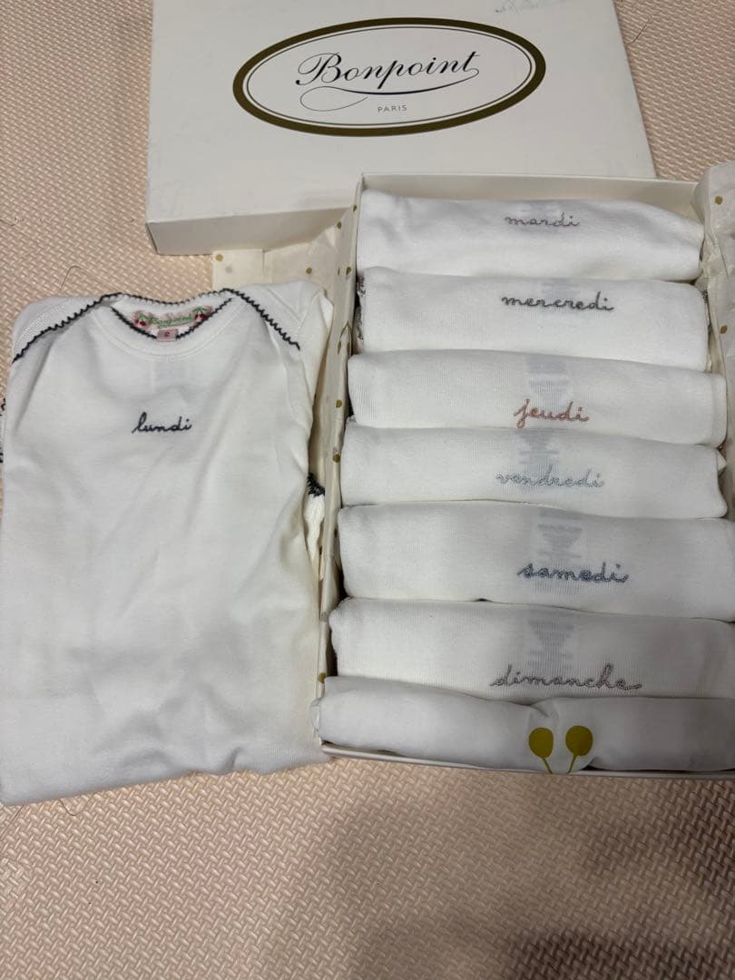 【新品BONPOINT】ウィークリーロンパースセット長袖