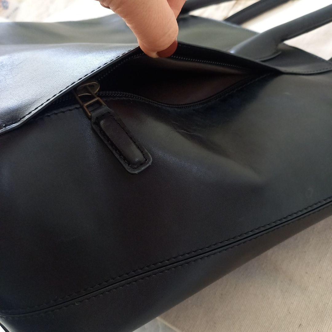 【保存バッグ付き☆】マザーハウス　アンティークボックストート　ブラック