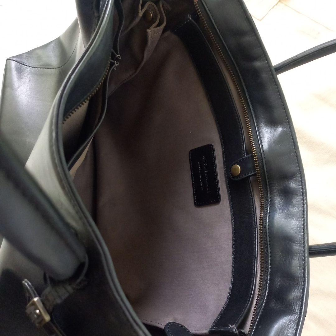 【保存バッグ付き☆】マザーハウス　アンティークボックストート　ブラック