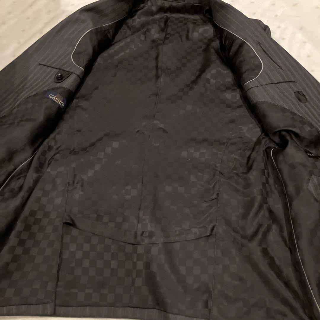 極美品✨️HILTON コロンボ super130 スーツ 紺 チェック A 6