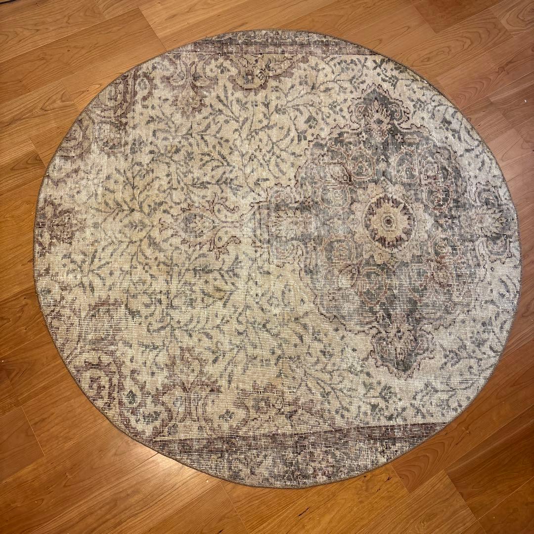 約150cm 丸型ヴィンテージラグ　vintage
